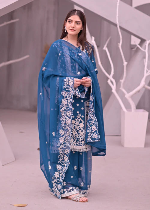 Pashmina Sapphire Blue